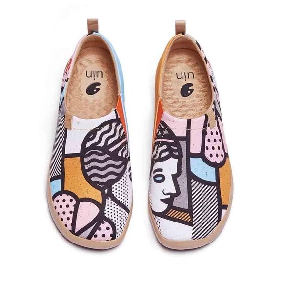 UIN Shoes - NWT UIN Slip On Shoes Canvas Comfortable Loafers Greek Girl